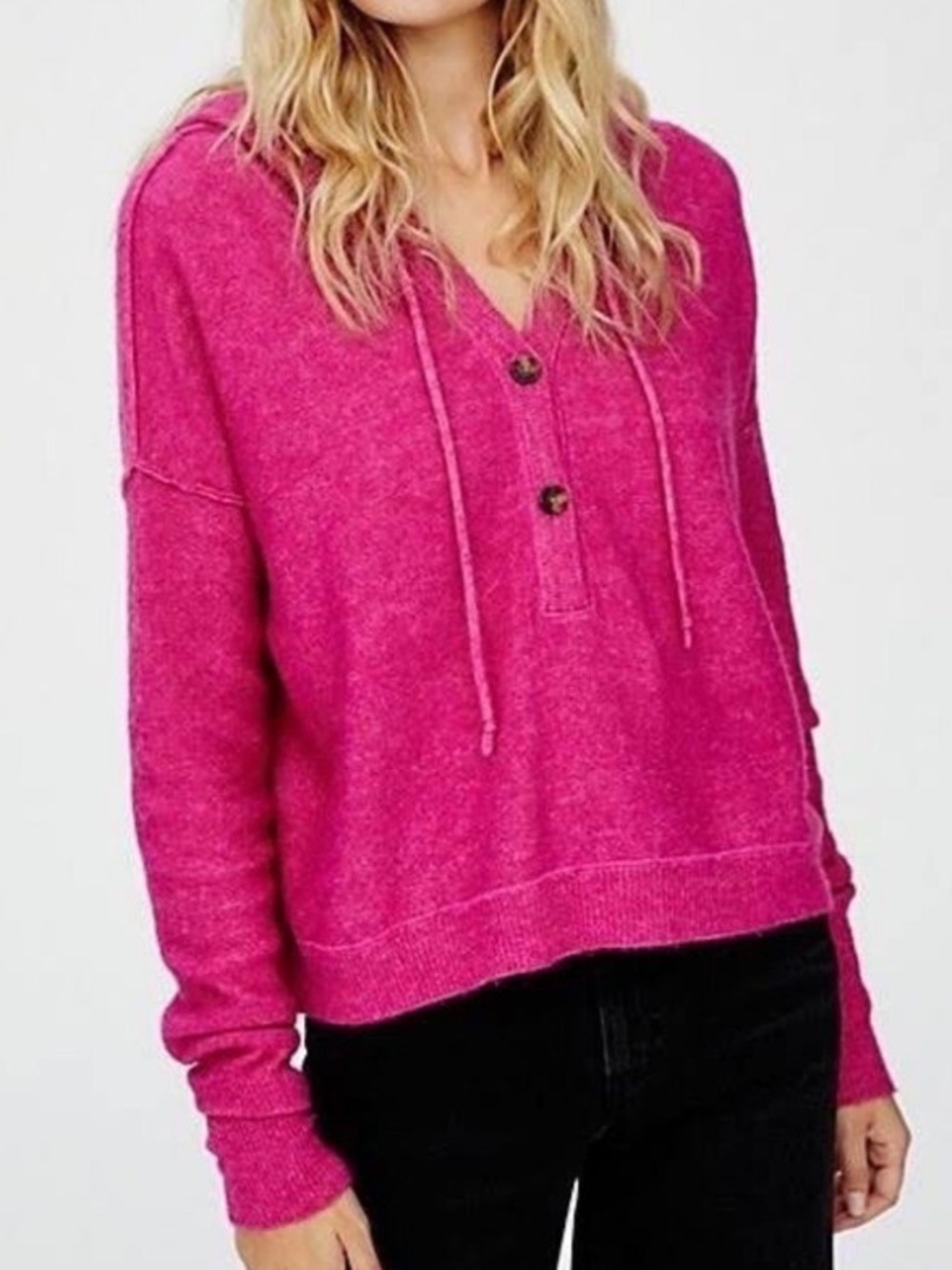 Free People Praline Cozy Henley sweater